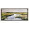 Stupell Industries Grassy Rural Marshlands Framed Floater Canvas Wall Art Design by Nina Blue
